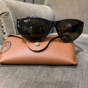 Rare Ray-Ban Black and Brown Cat Eye Sunglasses